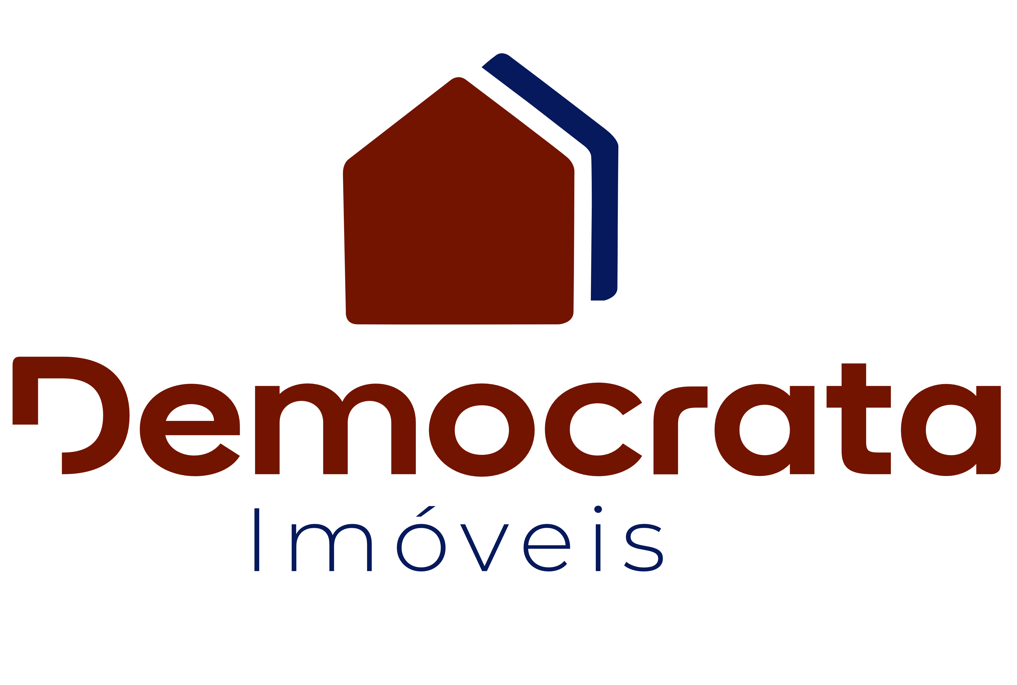 Assinatura centralizada, formato 2, da Democrata Imóveis